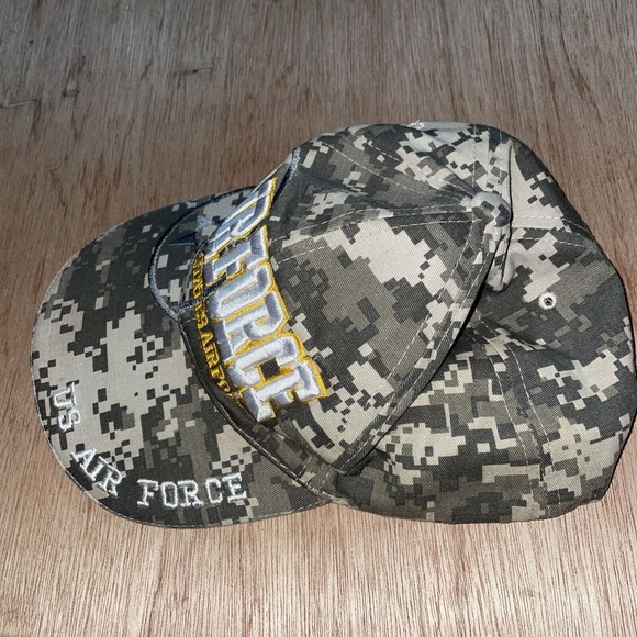 United States US Air Force Military‎ USAF Embroidered Camo Baseball Cap Hat - Picture 2 of 4